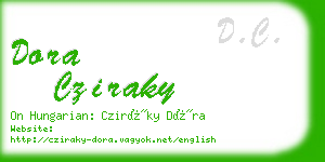 dora cziraky business card